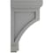 Ekena Millwork 4 1/4"W x 4 1/4"D x 7"H Fluted Wood Vintage Decor Corbel, Pebble Grey CORWD04X04X07FLPG - alternate 3